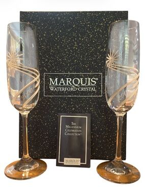 Waterford Millennium Celebration Collection Champagne Flutes